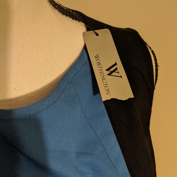Worthington size Small colorblock blouse - Picture 5 of 8